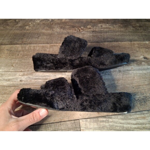 NEW! Women's GBG Los Angeles Lennly Casual Faux Fur Slipper Sandal Slides, 7.5M - Picture 6 of 12